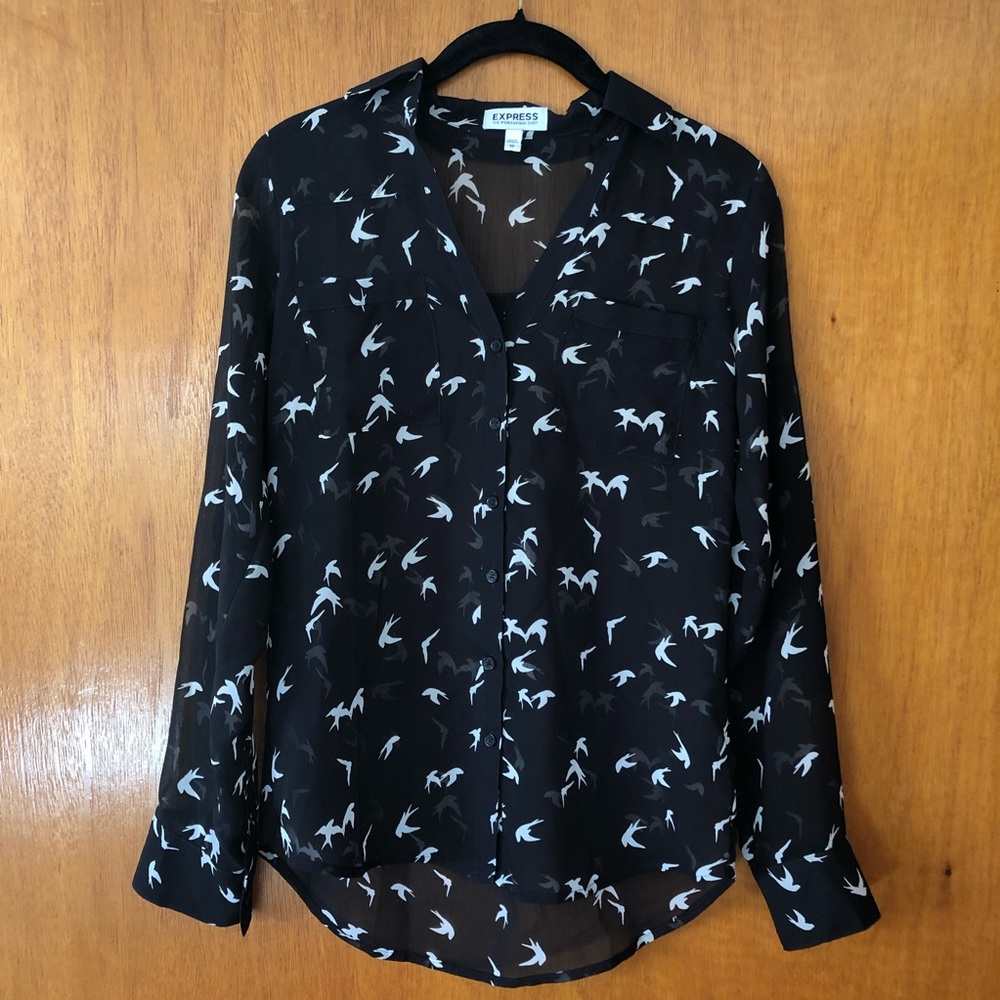 Express Portofino Shirt - Dove Pattern
